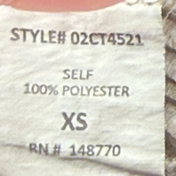 Sienna Sky Smocked Back Peasant Top Corset Style Coquette Neutral Pattern XS - Picture 5 of 6